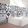 wall decal cement tiles - 9 wall stickers cement tiles azulejos valdo - ambiance-sticker.com