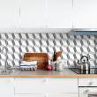 wall decal cement tiles - 9 wall stickers cement tiles geometric design - ambiance-sticker.com