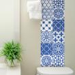 wall decal tiles - 9 wall decal tiles azulejos Blue Santorini - ambiance-sticker.com
