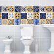 wall decal cement tiles - 9 wall stickers tiles azulejos Borneo - ambiance-sticker.com