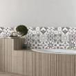 wall decal cement tiles - 9 wall stickers tiles azulejos geometric - ambiance-sticker.com