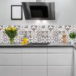 wall decal tiles - 9 wall stickers tiles azulejos geometric - ambiance-sticker.com