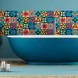 wall decal tiles - 9 wall decal tiles azulejos Traditional ornaments shade - ambiance-sticker.com