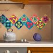 wall decal cement tiles - 9 wall decal tiles azulejos Traditional ornaments shade - ambiance-sticker.com