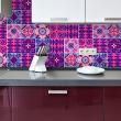 wall decal tiles - 9 wall stickers tiles azulejos Violet Byzantine - ambiance-sticker.com