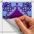 wall decal cement tiles - 9 wall stickers tiles azulejos Violet Byzantine - ambiance-sticker.com