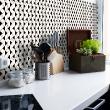 wall decal cement tiles materials - 9 wall stickers tiles marbled effect black and white gold - ambiance-sticker.com