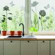 Blackout wall decals - Window sticker country flowers - ambiance-sticker.com