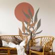 Wallpaper prepasted  - Wallpaper prepasted - red sun and leaves - ambiance-sticker.com