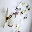Wall decals  - White 3D Butterflies - 18 Butterflies 3D stickers true to life - ambiance-sticker.com