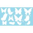 Electrostatic  Butterflies stickers - ambiance-sticker.com