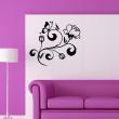 Flowers wall decals - Wall decal Butterfly and peony - ambiance-sticker.com
