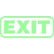 Glow in the dark  wall decals - Wall decal exit - ambiance-sticker.com