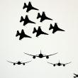 Wall decals design - Wall decal 20 airplanes - ambiance-sticker.com