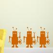 3 robots Wall decal - ambiance-sticker.com