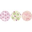 Wall decals 3 floral ornamental circles pink  trend - ambiance-sticker.com
