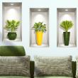 Wall decals 3D - Wall decal 3D plants palm leaves - ambiance-sticker.com