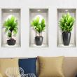 Wall decals 3D - Wall stickers 3D exotic long plants - ambiance-sticker.com