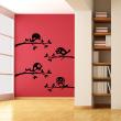 Animals wall decals - Wall decal sticker 4 sparrows laughing - ambiance-sticker.com