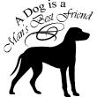 Animals wall decals - A dog is a man's best friend Wall decal - ambiance-sticker.com