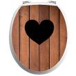 WC wall decals -Wc flap decal Rustic heart - ambiance-sticker.com
