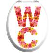 WC wall decals -Wc flap decal wc in flowers - ambiance-sticker.com