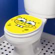 WC wall decals -Wc flap decal a smile - ambiance-sticker.com