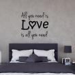 Wall decals with quotes - Wall decal All You need is love is all you need - ambiance-sticker.com