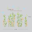 Flowers wall decals - Love and Flowers wall decal - ambiance-sticker.com
