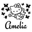 Wall decals for kids - Personalized Angel Kitty Wall decal - ambiance-sticker.com