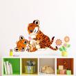 Wall decals  - Wall sticker animal tigers players - ambiance-sticker.com