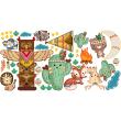 Wall decals for kids - Wall decal indian animals - ambiance-sticker.com