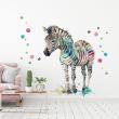 Animals wall decals - Wall decal animals zebra artistic watercolor - ambiance-sticker.com