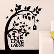 Flowers wall decals - Wall decal Live love laugh tree - ambiance-sticker.com
