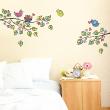 Flowers wall decals - Birds on tree and hearts wall decals - ambiance-sticker.com
