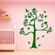 Flowers wall decals - Wall sticker poetic tree and its birds - ambiance-sticker.com