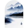 Wall decal landscape - Wall decal arch japanese landscape - ambiance-sticker.com