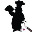 Wall decals Chalckboards & Whiteboards -  Chalkboard wall decal chef + white chalk - ambiance-sticker.com