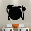 Wall decals Chalckboards - Wall decal Spoons, knife, fork and plate - ambiance-sticker.com