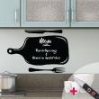 Wall decals Chalckboards & Whiteboards -  Chalkboard wall decal board and cutlery + white chalk - ambiance-sticker.com