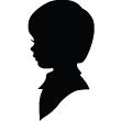 Wall decals Chalckboards - Wall decal Profile girl - ambiance-sticker.com