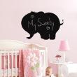Wall decals Chalckboards - Wall decal Silhouette elephant - ambiance-sticker.com