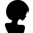 Wall decals Chalckboards - Wall decal Silhouette woman - ambiance-sticker.com