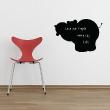 Wall decals Chalckboards - Wall decal Hippo silhouette - ambiance-sticker.com