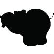Wall decals Chalckboards - Wall decal Hippo silhouette - ambiance-sticker.com