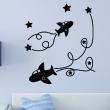 Wall decals for kids - Acrobatic planes among stars Wall decal - ambiance-sticker.com