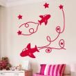 Wall decals for kids - Acrobatic planes among stars Wall decal - ambiance-sticker.com