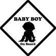 Wall decals for babies  Baby boy on board wall decal - ambiance-sticker.com