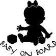 Wall decals for babies  Silhouette girl wall decal - ambiance-sticker.com