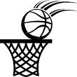 Figures wall decals - Wall decal Basketball and hoop - ambiance-sticker.com